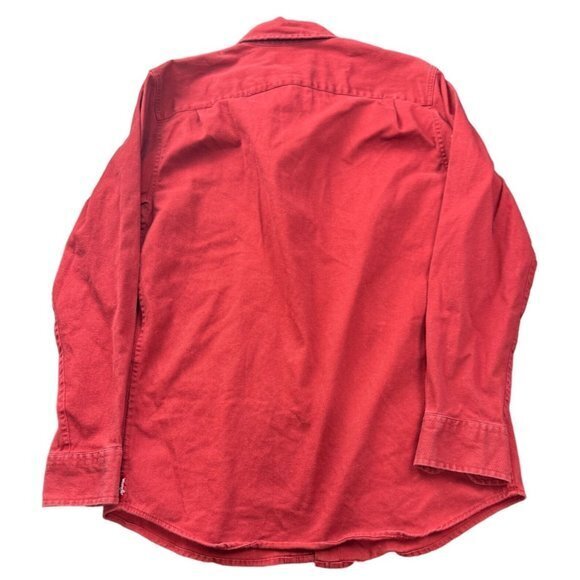 Wrangler Comfort Flex Shirt Red Long Sleeve Mens L‎ | D1 - Picture 6 of 7
